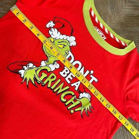 Grinch “Don’t Be A Grinch” Pajama Set Small 4 6 Matching Christmas - Picture 6 of 10